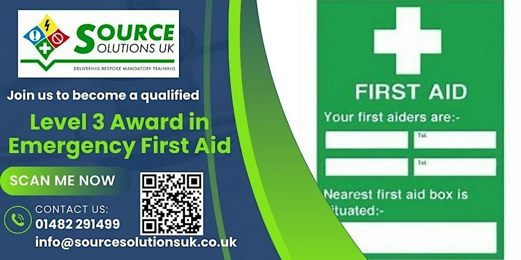 Level 3 Emergency First Aid at Work - 1 Day Course - £108
