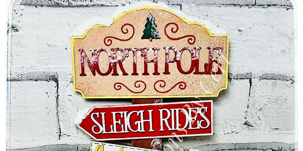 Paint your own Christmas signpost with festive treats at Ceddesfield Hall