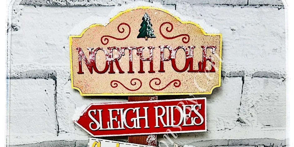 Paint your own Christmas signpost with festive treats at Ceddesfield Hall