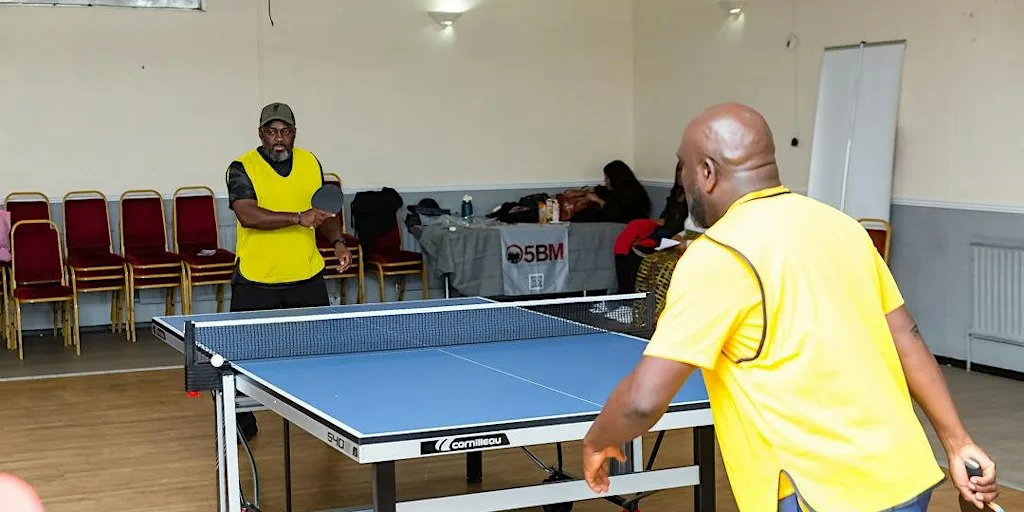 Older Black Men Free Community Table Tennis in Bromley at Bromley United Reformed Church