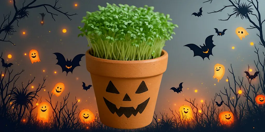 Plant a Spooky Cress Head!