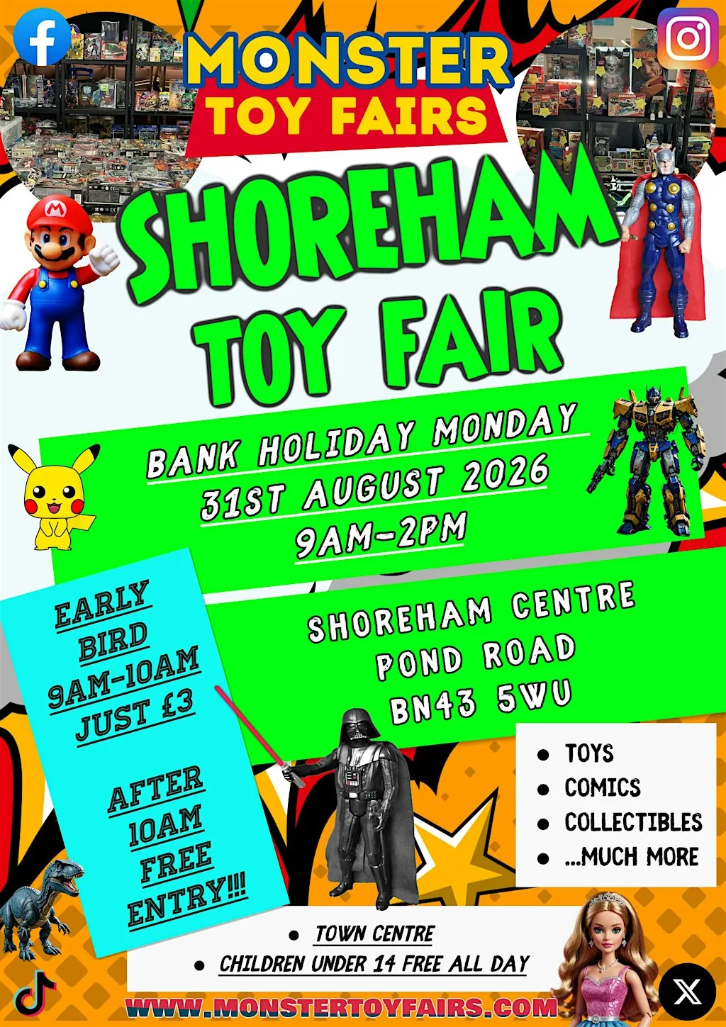 Shoreham Toy and Comic Fair - Bank Holiday Monday at The Shoreham Centre