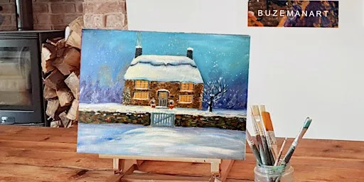 Painting class ‘The Holiday Cottage’@ The Twisted Knot, #Doncaster at The Twisted Knot