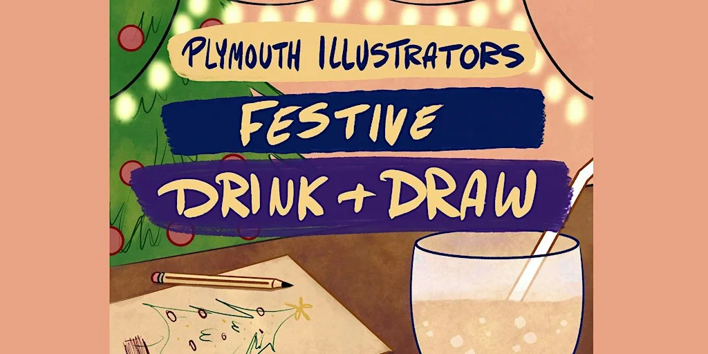 Plymouth Illustrators meet-up / Festive Drink and Draw at The Caffeine Club