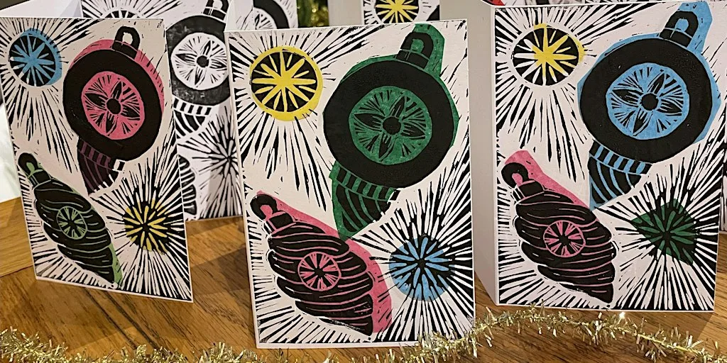 Christmas Card Lino Print Workshop
