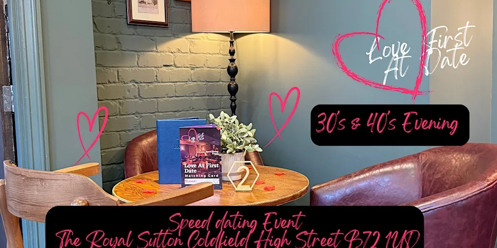 30's & 40's Speed Dating Evening in Sutton Coldfield Birmingham