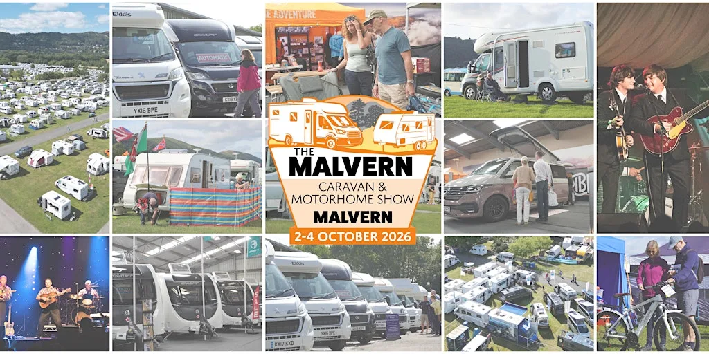The Malvern Caravan & Motorhome Show 2026 - Camping at Three Counties Showground
