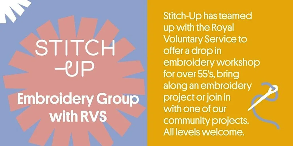 Embroidery Group with RVS at Stitch-Up Studio, Meanwood Community Centre