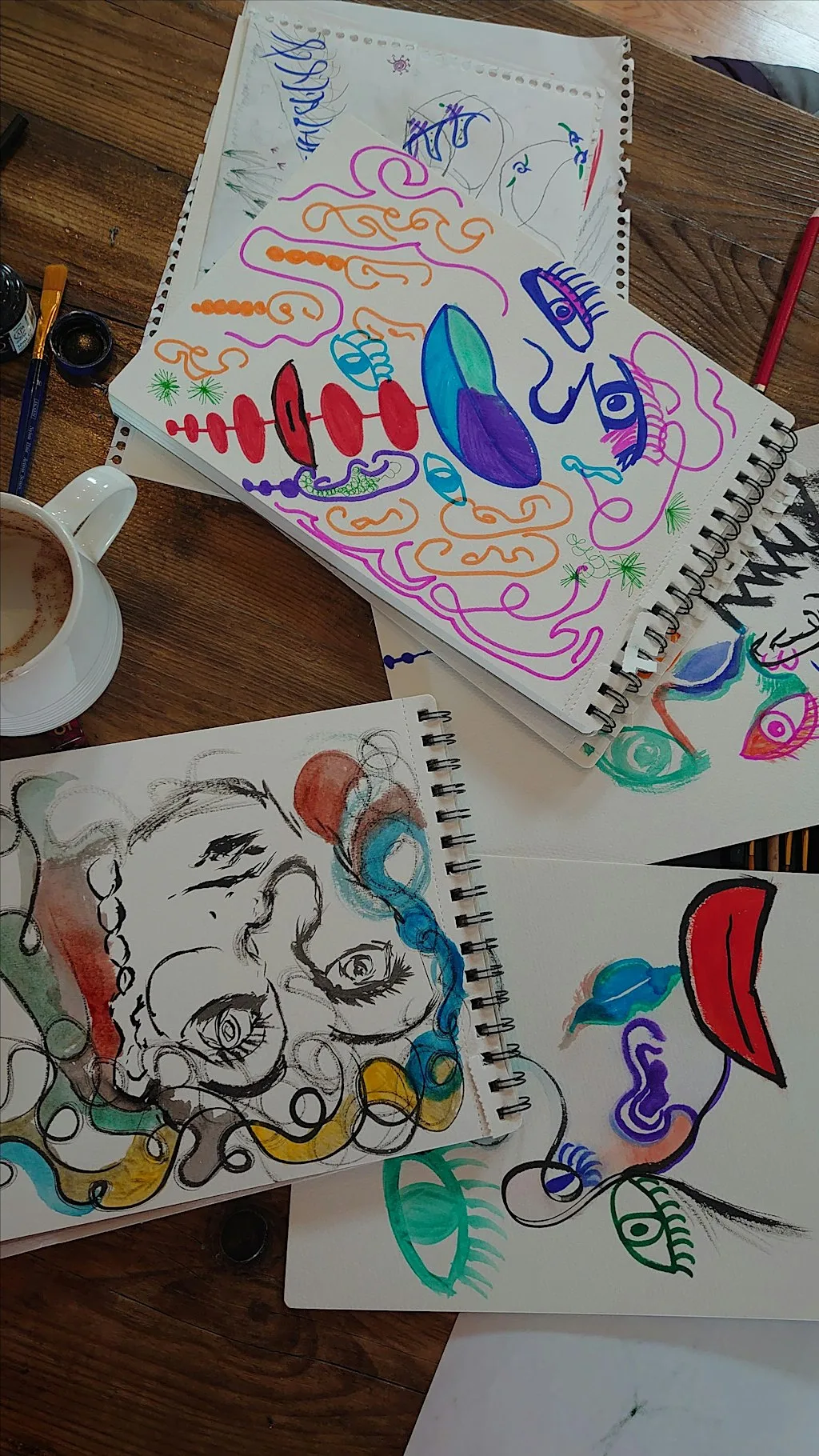 Lines & Lattes (Art & Coffee Group) at Ithaca cafe