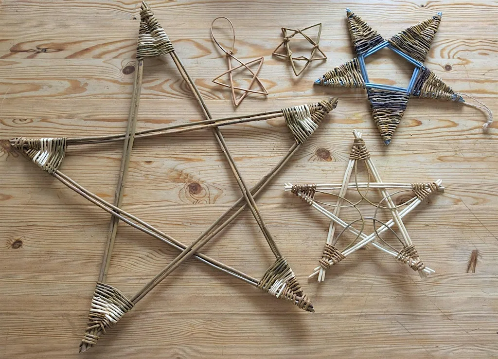Child friendly Christmas Star Weaving Workshop - Morning at The Farm Studio