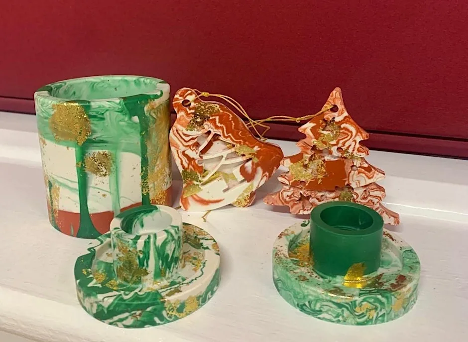 The Create & Sip Jesmonite Festive Décor Workshop in Beverley by Objectify