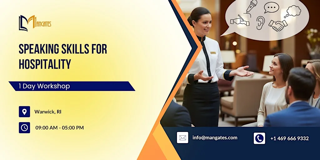 Speaking Skills for Hospitality: 1 Day Workshop in Warwick, RI