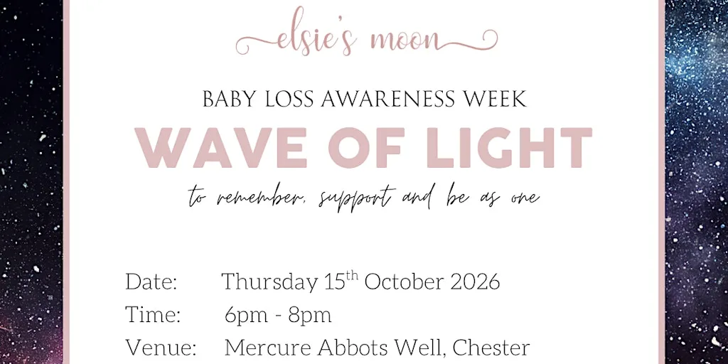Baby Loss Awareness Week: Wave of Light 2026 at Mercure Chester Abbots Well Hotel