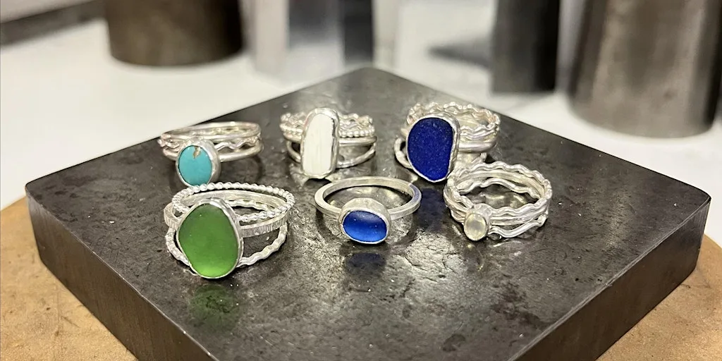 Beginners Cabochon Stone Set Silver Ring at 15 Chapel Ln