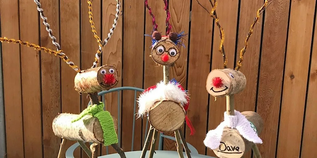 Make a Festive Wooden Reindeer at Kingfisher Barn at Kingfisher Barn, Stour Valley Nature Reserve
