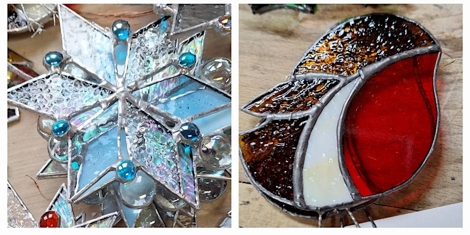 Christmas Tiffany stained glass workshop at Long Eaton Art Room