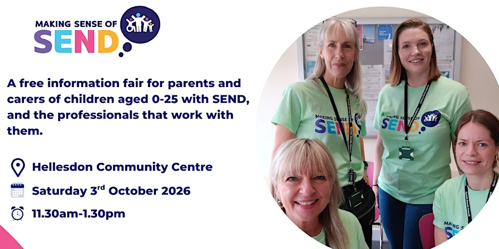 Making Sense of SEND Hellesdon - Saturday 3rd October 2026, 11.30pm-1.30pm at Hellesdon Community Centre