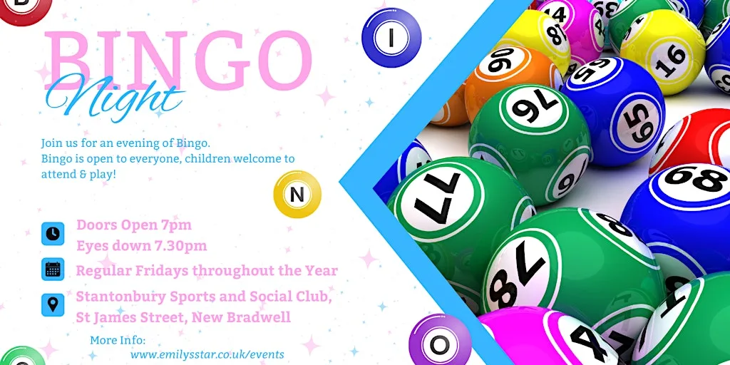 Emily's Star Bingo Nights at Stantonbury Sports and Social Club