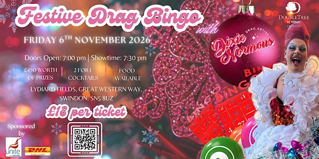 Festive Drag Bingo with Special Guest Dixie Normous at DoubleTree by Hilton Swindon