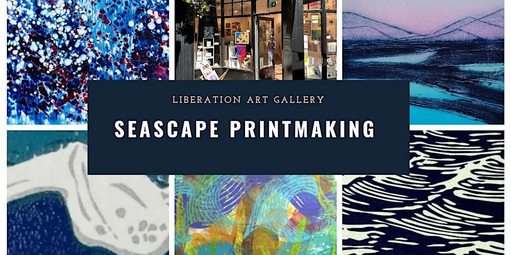 Abstract Seascape Printmaking Workshop with Ruth Egon at Liberation Art Gallery