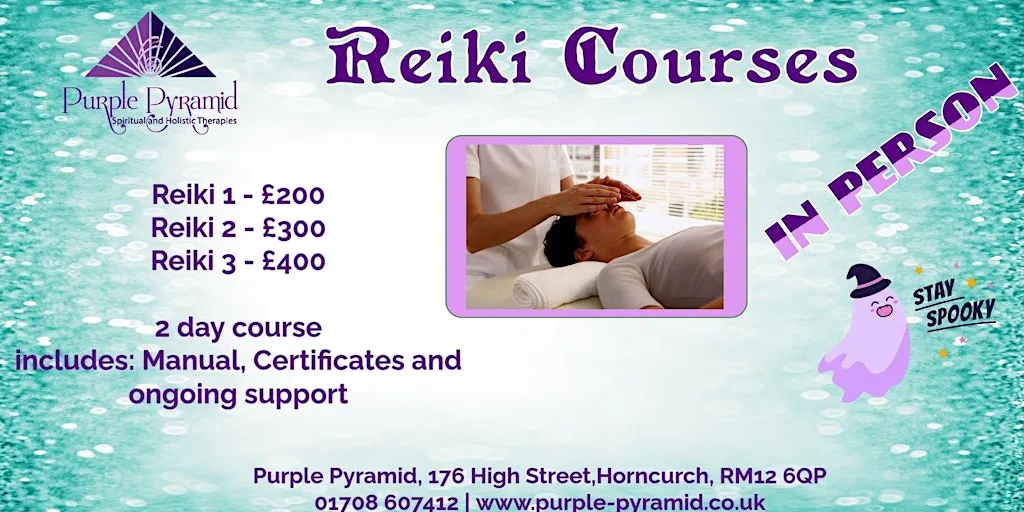 Reiki 1 - 2 Day  Course (Reiki 2 & 3 avaliable on request) at Purple Pyramid