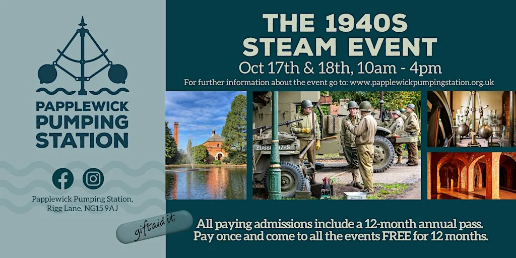 The 1940s Steam Event at Papplewick Pumping Station at Papplewick Pumping Station