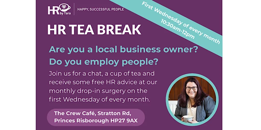 HR Tea Break - First Wednesday of every month at The Crew Café