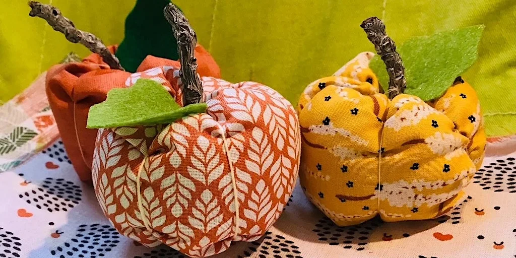Create at Staircase: Fabric Pumpkins at Staircase House