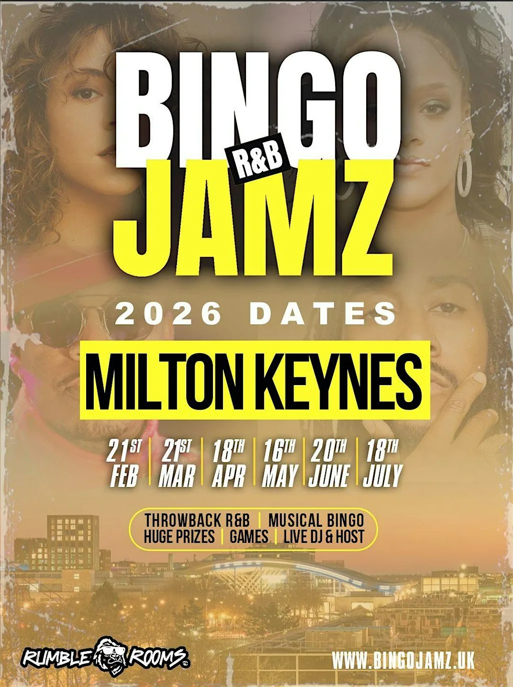 Bingo Jamz Milton Keynes | 2026 at Rumble Rooms Milton Keynes