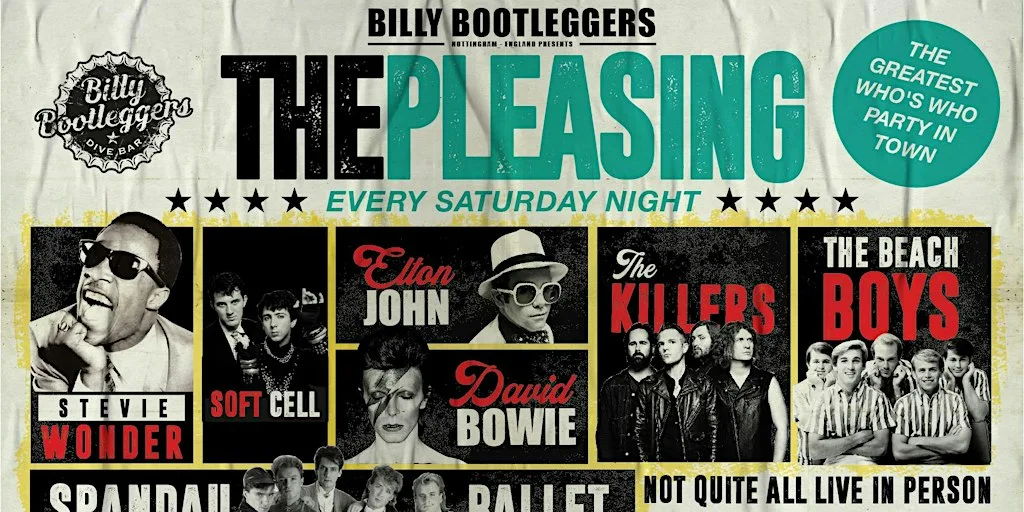THE PLEASING - Saturday Nights @ Billy’s at Billy Bootleggers Nottingham (formerly Percy Picklebackers)