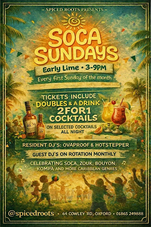 Soca Sunday: Caribbean Day Party at Spiced Roots