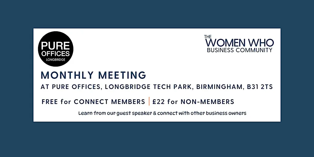 LONGBRIDGE (Birmingham) - Networking with The Women Who Business Community at Pure Offices Longbridge