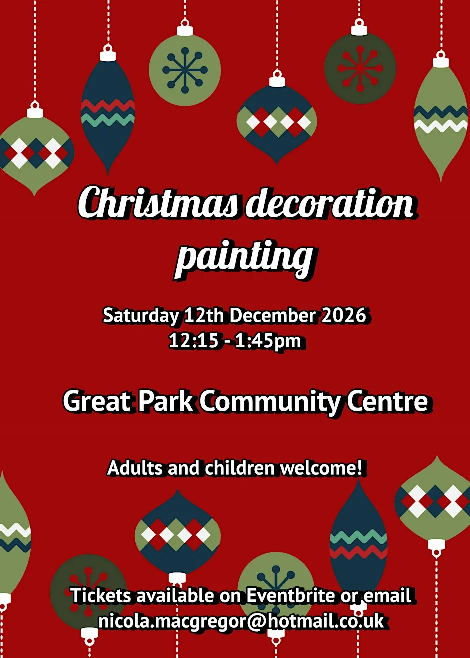 Ceramic Christmas decoration painting workshop at Great Park Community Centre