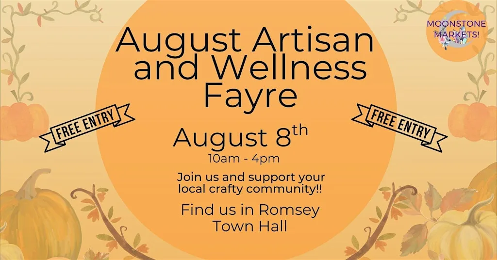 8th August 2026 – August Artisan & Wellness Fayre - Romsey Town Hall at Romsey Town Council