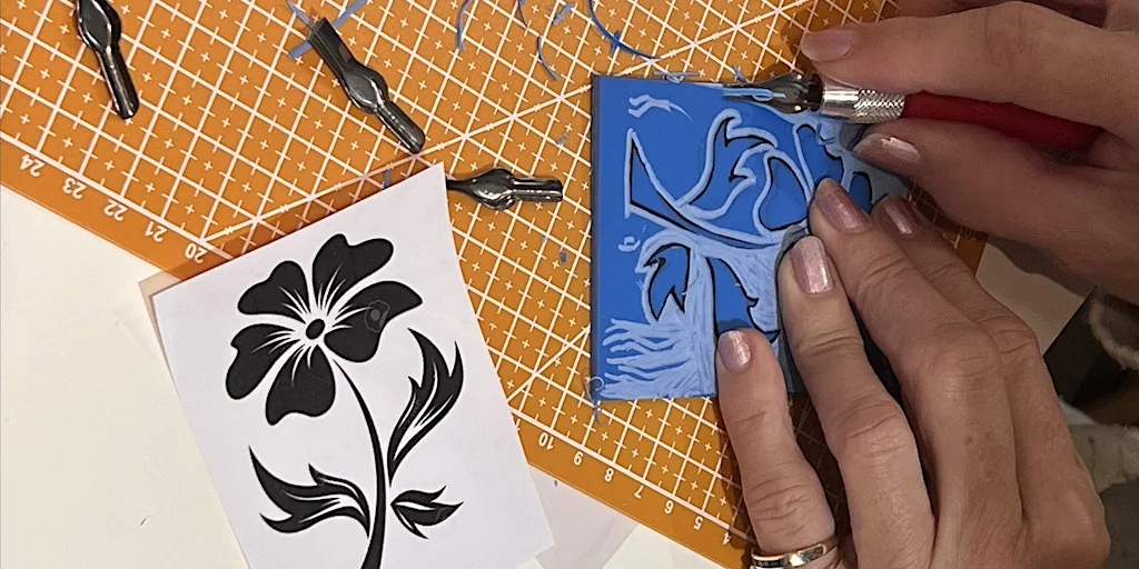 Lino Print Workshop with Louise Earnshaw at Far Ings Visitor Centre