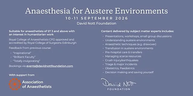 Anaesthesia for Austere Environments