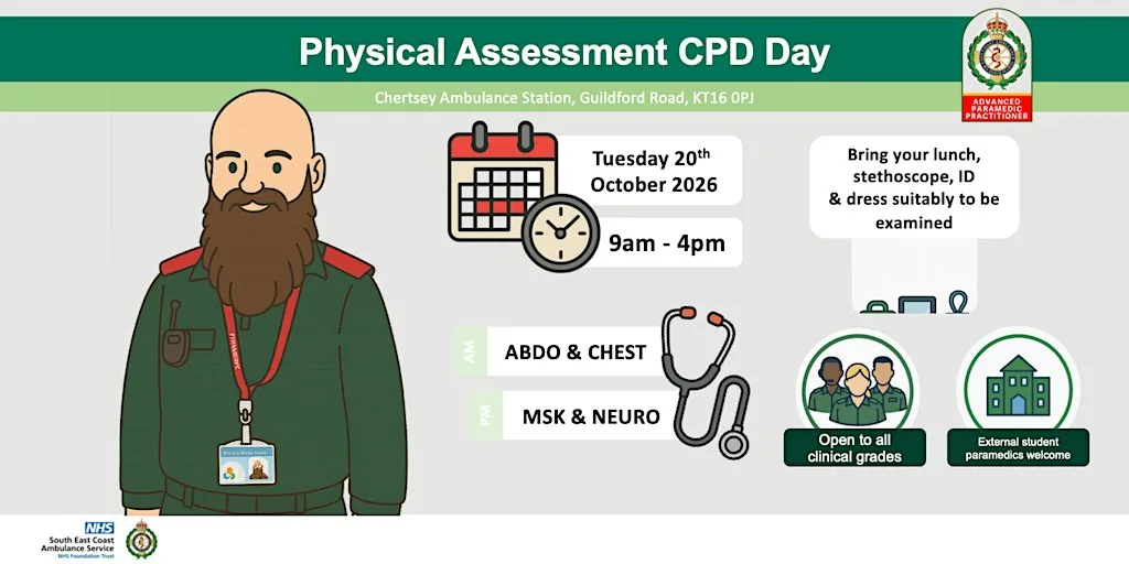 Adult Physical Assessment CPD Day at Chertsey Make Ready Centre SECAmb