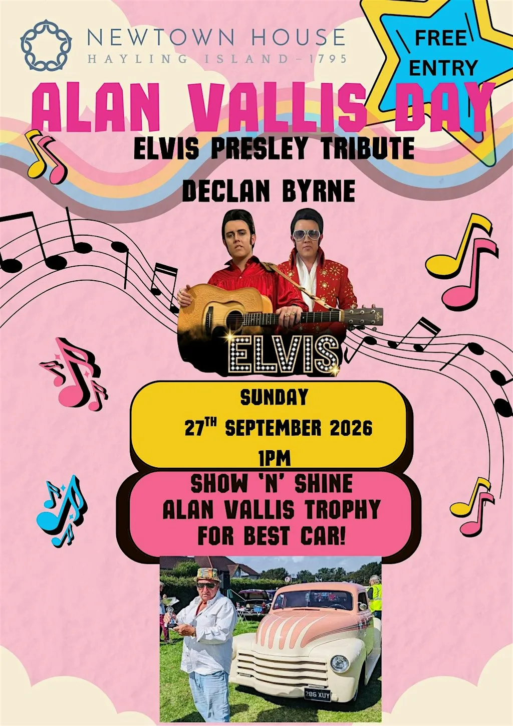 Alan Vallis day - Elvis Tribute & Car Show at Newtown House Hotel
