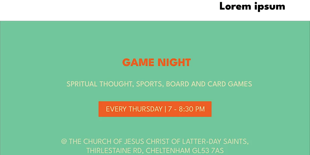 Public Games Night at The Church of Jesus Christ of Latter-day Saints