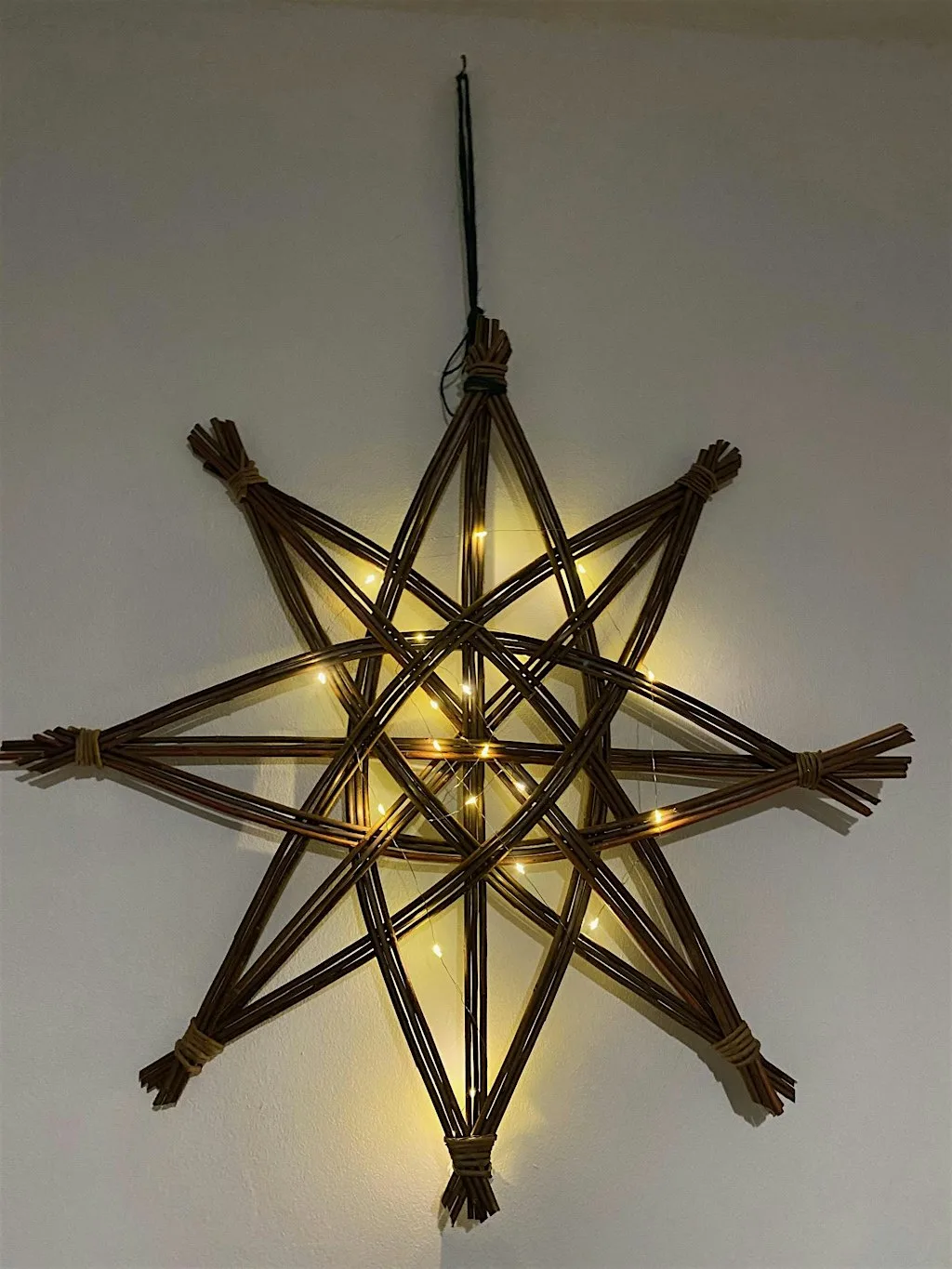 Willow Weaving Christmas Stars at Oak Tree Alpacas at Oak Tree Alpacas