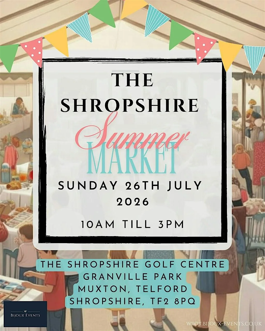 THE SHROPSHIRE SUMMER MARKET | SUNDAY 26TH JULY | 10AM TILL 3PM at The Shropshire Golf Centre