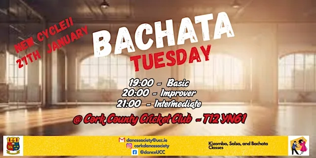 Dance - Bachata Classes at Cork County Cricket Club