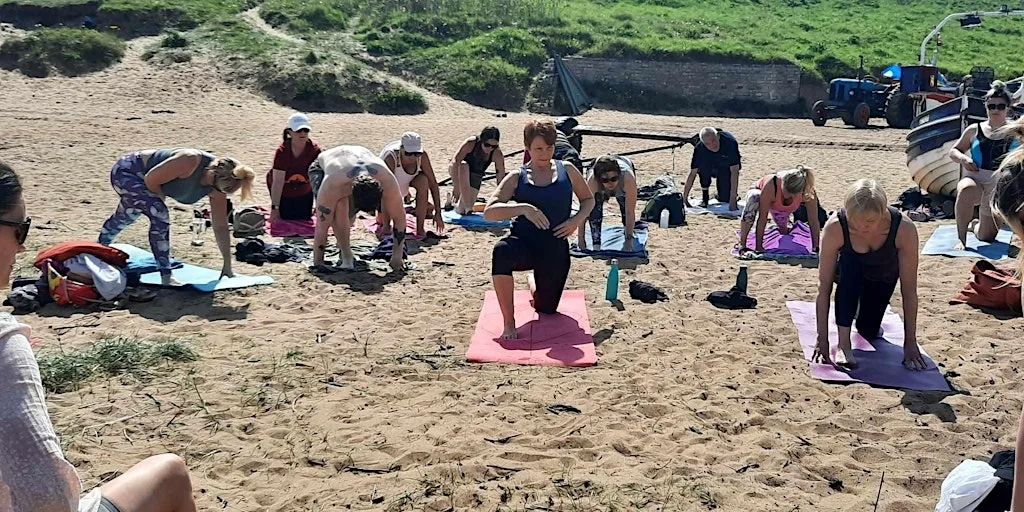 Free Beach Yin Yoga All Levels | Grounded in Earth Energy | Teesside at Marske By The Sea Beach