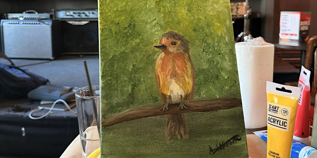 Christmas Acrylic Painting Workshop: Painting a Robin for Beginners at Cass Art