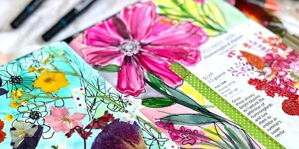 Creative Mixed Media Flora Art Journal sketchbook ideal for beginners at A6 Garstang Rd