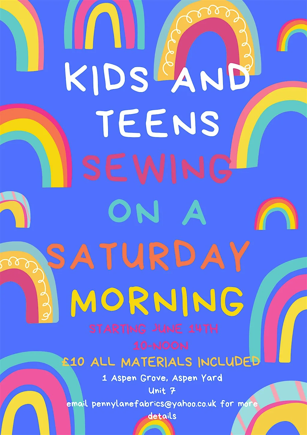 Learn to Sew for Kids and Teens at 1 Aspen Grove