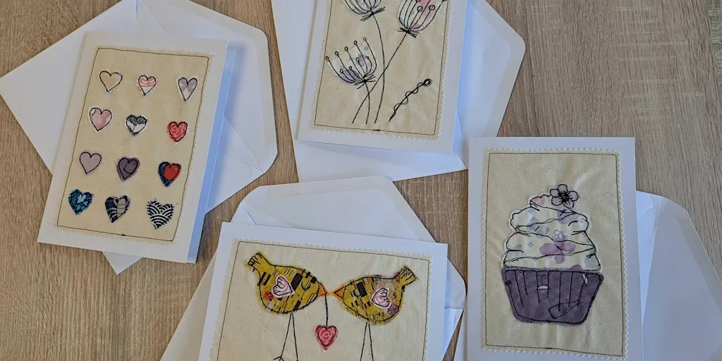 Free Motion Embroidery - Card Making at Franklins