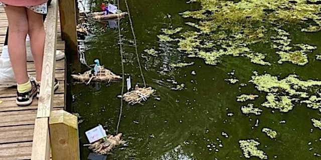 Boats, Rafts and Watery Sticks at Ryton Pools Country Park at Ryton Pools Country Park