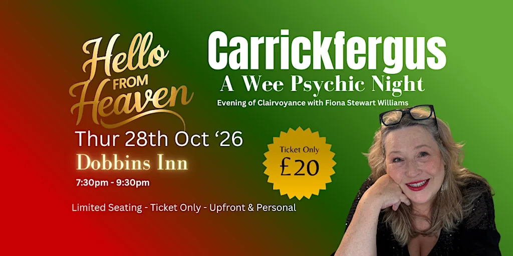 Halloween Psychic Night in Carrickfergus  - Hello from Heaven at Dobbins Inn