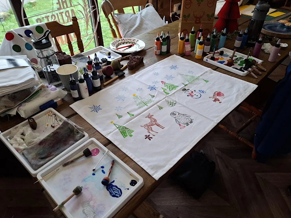 Christmas Linens Indian Block Printing Workshop